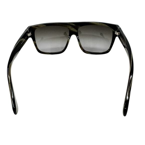 Balenciaga Inlaid Stripe Wood Grain Square Shield Sunglasses BA56-61B w/ case - Picture 6 of 9